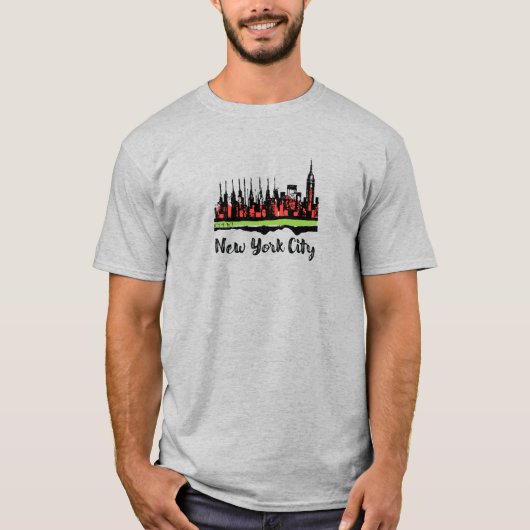 New Yorker T - Shirt zeichne/illustriert (Vorderseite)