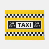 New Yorker Taxifahrer von Duty Yellow Schwarz-weiß Fußmatte (Vorderseite)