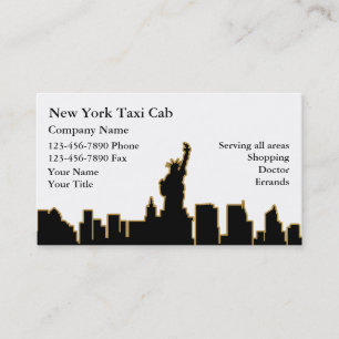New Yorker Taxigeschäftskarten Visitenkarte