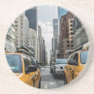 New Yorker Taxistände in der Stadt Untersetzer