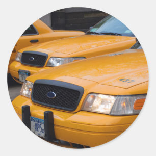New Yorker Taxistände Runder Aufkleber