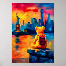 New Yorker Teddy-Fauvist-Liberty-Sonnenuntergang-D