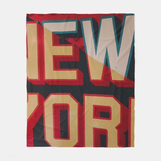 New Yorker Text Fleecedecke (Vorderseite)