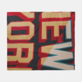 New Yorker Text Fleecedecke (Vorderseite (Horizontal))