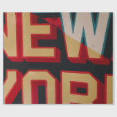 New Yorker Text Geschenkpapier (Flach)