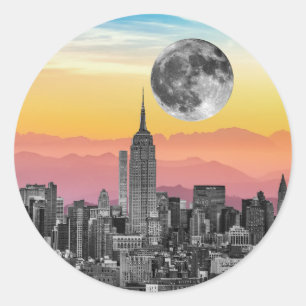 New Yorker Traum Runder Aufkleber