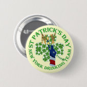New Yorker Trinkteam St Patrick's Day Button (Vorne & Hinten)