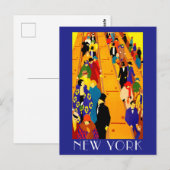 New Yorker U-Bahn Postkarte (Vorne/Hinten)