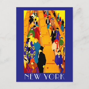 New Yorker U-Bahn Postkarte