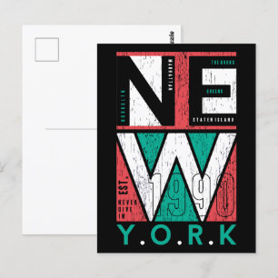 New Yorker Vermächtnis: Boroughs, History & Resili Postkarte