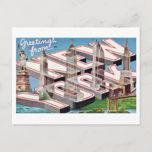New Yorker Vintage-Landmarken-Postkarte Postkarte