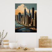 New Yorker Vintage-Poster Poster (Küche)
