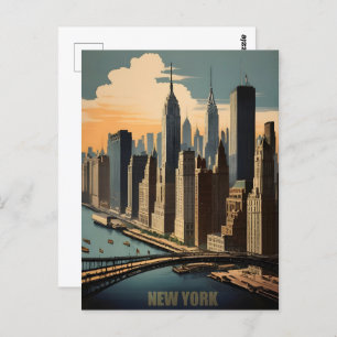 New Yorker Vintage-Poster Postkarte