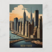 New Yorker Vintage-Poster Postkarte (Vorderseite)