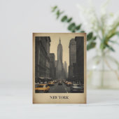 New Yorker Vintage-Poster Postkarte (Stehend Vorderseite)
