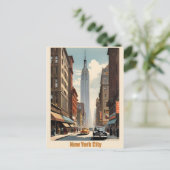 New Yorker Vintage-Poster Postkarte (Stehend Vorderseite)