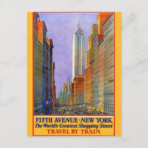 New Yorker Vintage-Reisepostkarte Postkarte
