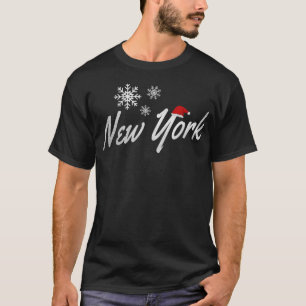 New Yorker Weihnachten mit Schneeflocken und Weihn T-Shirt