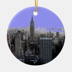 New Yorker Weihnachtsbaumschmuck Keramikornament