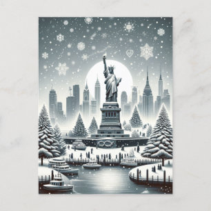 New Yorker Weihnachtseleganz. Anpassbare Karte