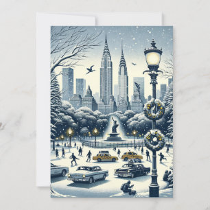 New Yorker Weihnachtseleganz - anpassbare Karte. Feiertagskarte