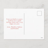 New Yorker Weihnachtsfeiertage, Architecture Skyli Feiertagspostkarte (Rückseite)