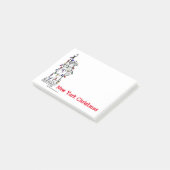New Yorker Weihnachtsstatue "Liberty NYC" Post-it Klebezettel (angewinkelt)