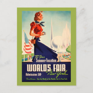 New Yorker Weltausstellung Vintage-Postkarte Postkarte