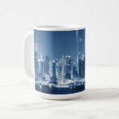 New Yorker Winterpanoramalage Kaffeetasse (Vorderseite Links)