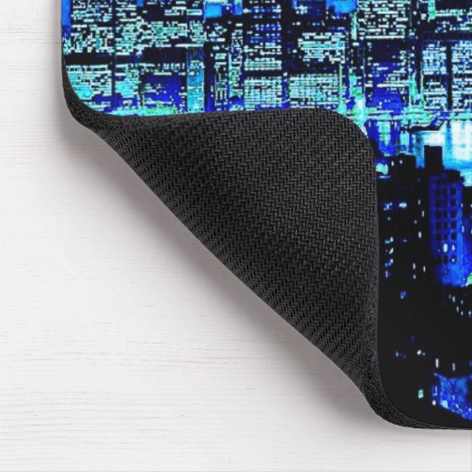New Yorker Wolkenkratzer bei Nacht Mousepad (Ecke)