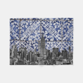 New Yorker Wolkenkratzer treffen auf portugiesisch Fleecedecke