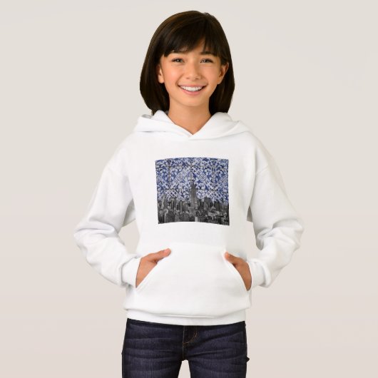 New Yorker Wolkenkratzer treffen auf portugiesisch Hoodie (Vorne ganz)
