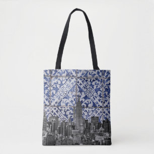 New Yorker Wolkenkratzer treffen auf portugiesisch Tasche
