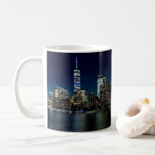 New Yorker Wolkenkratzertürme Nacht USA Amerika  Kaffeetasse