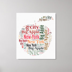 New Yorker Wörterwolke Leinwanddruck