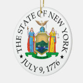 New Yorker Zeichen Keramik Ornament (Links)