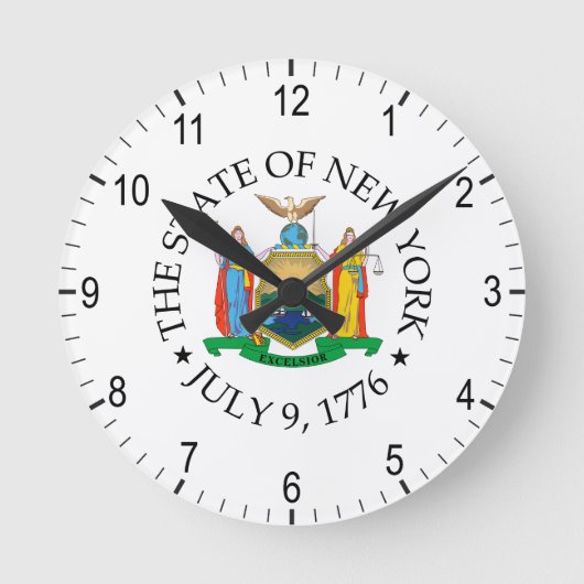 New Yorker Zeichen Runde Wanduhr (Vorderseite)
