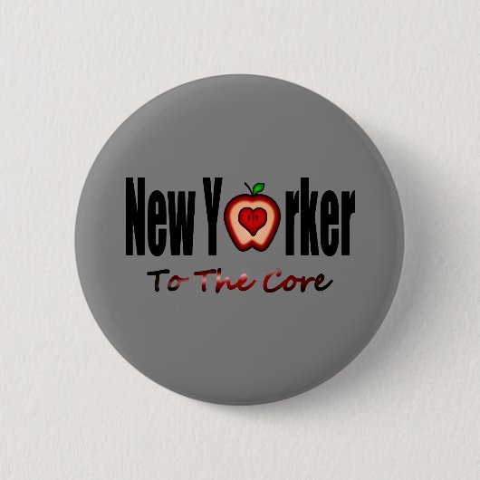 New Yorker zum Kern mit geschnittenem großem Apple Button (Vorderseite)