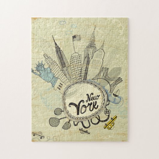 New- Yorkgekritzel-Plakat Puzzle (Vertikal)