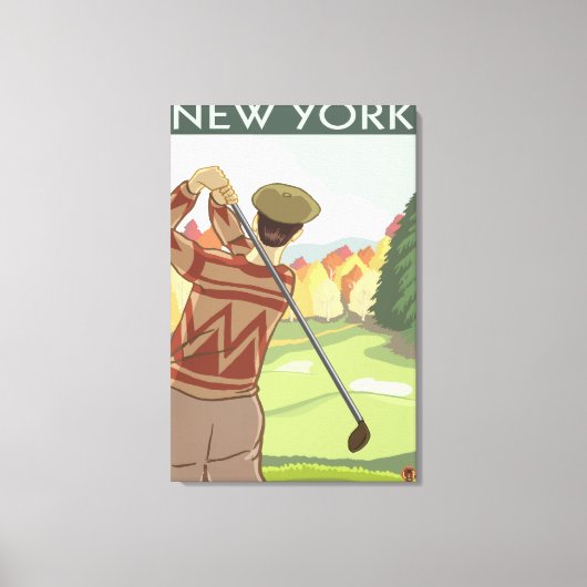 New YorkGolfing Scene Leinwanddruck (Vorderseite)