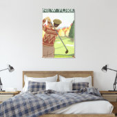New YorkGolfing Scene Leinwanddruck (Insitu (Schlafzimmer))