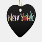 New- Yorkherz-Verzierung Keramik Ornament (Links)