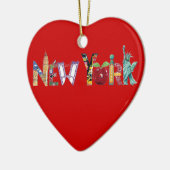 New- Yorkherz-Verzierung Keramikornament (Links)