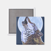 New YorkHowling Wolf Magnet (Vorderseite/Rückseite)