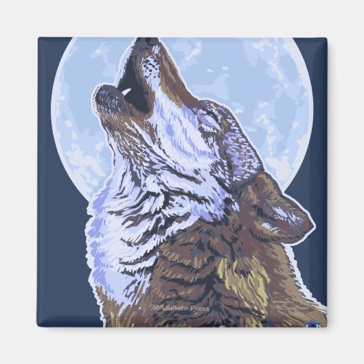 New YorkHowling Wolf Magnet (Vorne)
