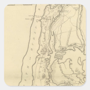 New- Yorkinsel, Teil von Long Island Quadratischer Aufkleber
