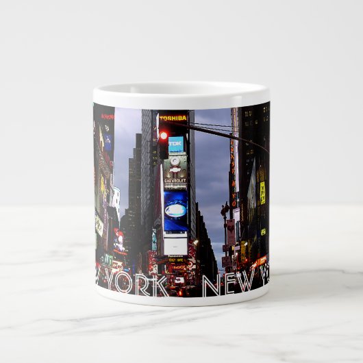 New- YorkKaffeetasse-Times- Squareandenken-Tassen Jumbo-Tasse (Vorderseite)