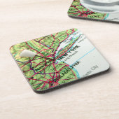 New- Yorkkarte Getränkeuntersetzer (Linke Seite)