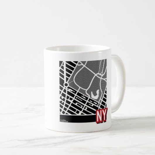 New- Yorkkarte Tasse (VorderseiteRechts)