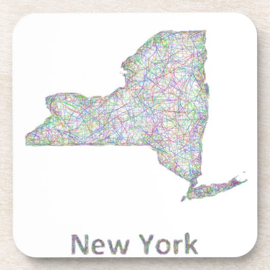 New- Yorkkarte Untersetzer (Vorderseite)